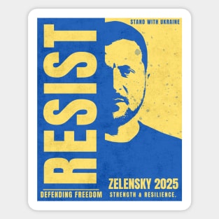 Zelensky 2025 - Resist & Defend Freedom Sticker